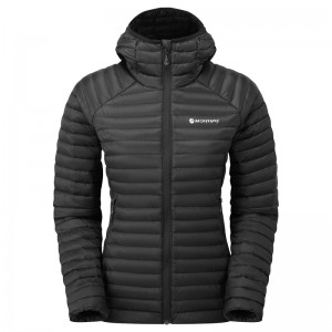 Montane Anti-Freeze Lite Mit Kapuze Daunenjacken Damen Schwarz | OZRD-26301