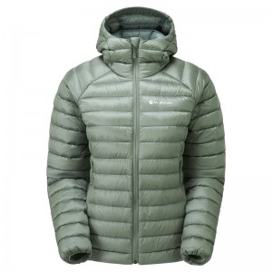 Montane Anti-Freeze Mit Kapuze Daunenjacken Damen Olivgrün | BKUH-23069