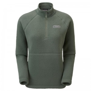 Montane Chonos Fleece Smock Pull On Sweatshirts Damen Grün | RAUI-27346