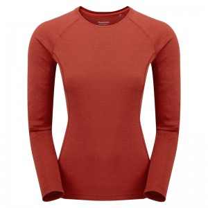 Montane Dart Long Sleeve T-Shirt Damen Rot | DHQG-87129