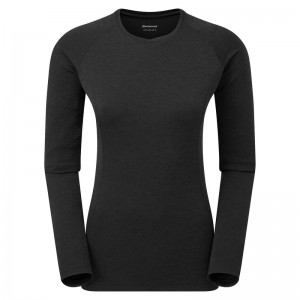 Montane Dart Long Sleeve T-Shirt Damen Schwarz | FLDM-20735