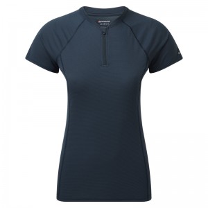 Montane Dart Nano Zip T-Shirt Damen Navy | GWHD-84672