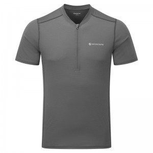 Montane Dart Nano Zip T-Shirt Herren Dunkelgrau | EJCB-34765