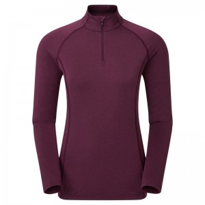 Montane Dart Thermo Zip Neck T-Shirt Damen Lila | CRLT-34862