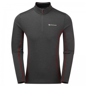 Montane Dart Zip Neck T-Shirt Herren Dunkelgrau | JZRK-20978