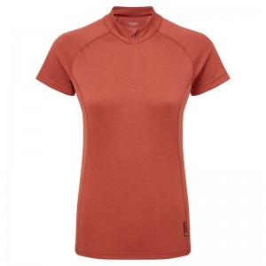 Montane Dart Zip T-Shirt Damen Orange | CBOT-26741