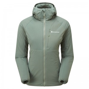 Montane Fireball Kapuzenjacke Damen Grün | BUSQ-30198