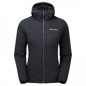 Montane Fireball Kapuzenjacke Damen Schwarz | AZPI-39640