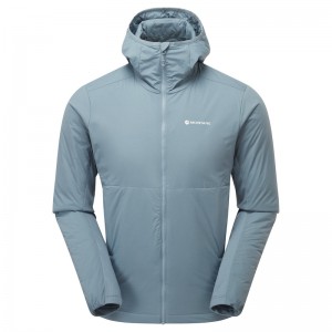 Montane Fireball Lite Mit Kapuze Isolierte Jacken Herren Grau Blau | XUCO-59182