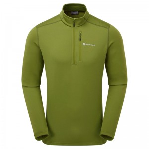 Montane Fury Fleece Zip Pull-On Sweatshirts Herren Grün | RZXH-25746