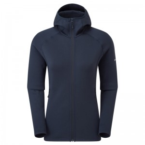 Montane Fury Mit Kapuze Fleecejacken Damen Navy | QMGI-98052