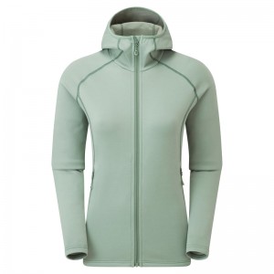 Montane Fury Mit Kapuze Fleecejacken Damen Grün | SDAZ-08721