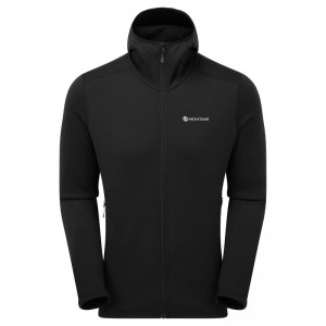 Montane Fury Mit Kapuze Fleecejacken Herren Schwarz | SIFO-74581