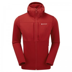 Montane Fury XT Mit Kapuze Fleecejacken Herren Rot | CJEG-10542