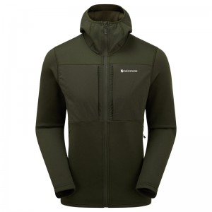 Montane Fury XT Mit Kapuze Fleecejacken Herren Dunkelgrün | UQCD-45290