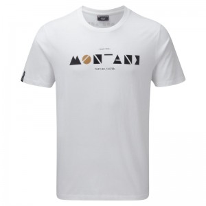 Montane Geometry T-Shirt Herren Weiß | IUBO-42718