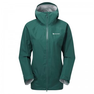 Montane Phase Regenjacke Damen Dunkelgrün | MURV-89014