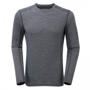 Montane Primino 140 Long Sleeve T-Shirt Herren Schwarz | WEPL-63948