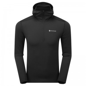 Montane Protium Lite Pull On Fleece Hoodie Herren Schwarz | XASP-29741