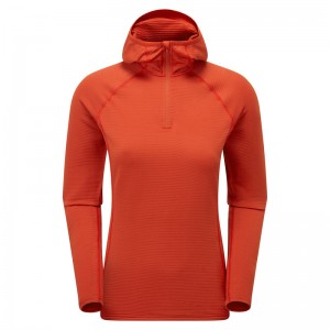 Montane Protium Lite Pull On Fleece Hoodie Damen Orange | OSZK-91457