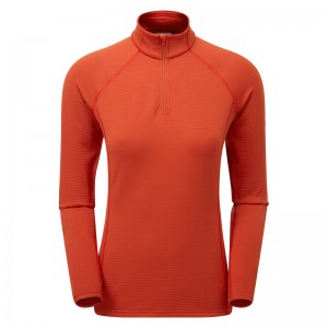 Montane Protium Lite Pull On Fleece Sweatshirts Damen Orange | JIMW-04936