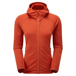 Montane Protium Mit Kapuze Fleecejacken Damen Rot | CPLO-95712