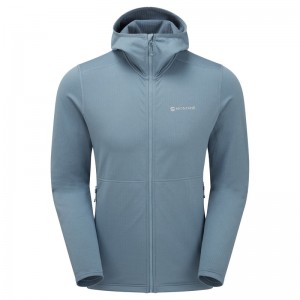 Montane Protium Mit Kapuze Fleecejacken Herren Grau Blau | TSNV-59326