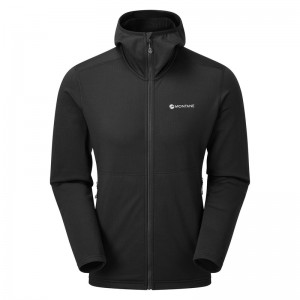 Montane Protium Mit Kapuze Fleecejacken Herren Schwarz | EJBC-79354