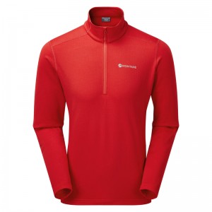 Montane Protium Pull On Fleece Sweatshirts Herren Rot | CBHP-63491