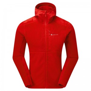 Montane Protium XPD Mit Kapuze Fleecejacken Herren Rot | AWPR-65283