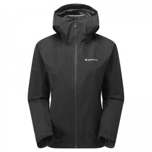 Montane Spirit Regenjacke Damen Schwarz | FWET-97145