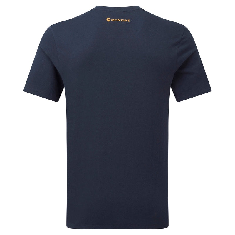 Montane Abstract Mountain T-Shirt Herren Navy | MTFU-52068