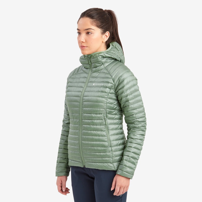 Montane Anti-Freeze Lite Mit Kapuze Daunenjacken Damen Olivgrün | YQUI-32570