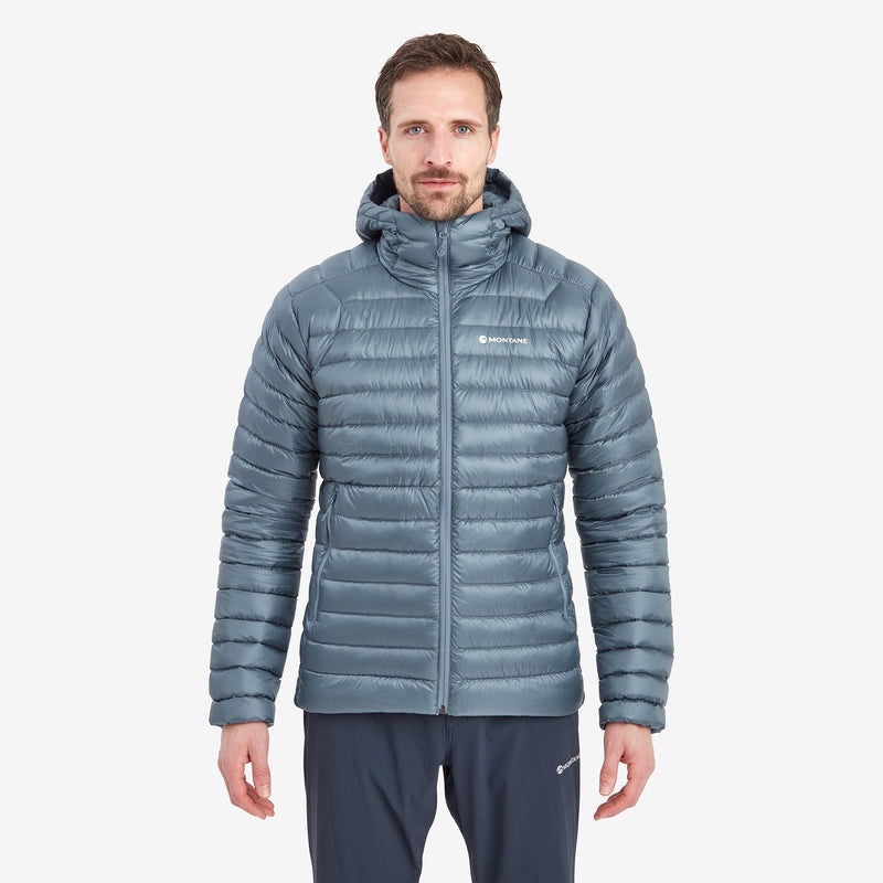 Montane Anti-Freeze Mit Kapuze Daunenjacken Herren Grau Blau | KSNB-42178