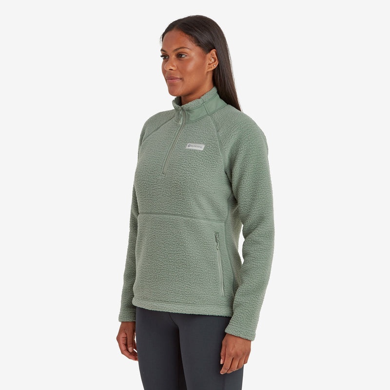 Montane Chonos Fleece Smock Pull On Sweatshirts Damen Grün | RAUI-27346