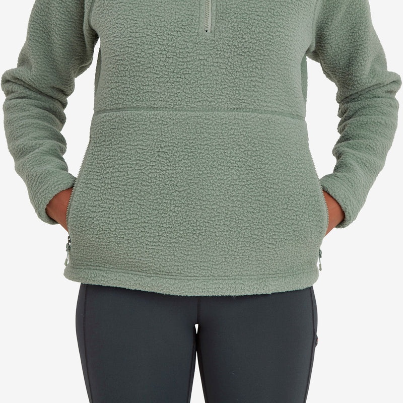 Montane Chonos Fleece Smock Pull On Sweatshirts Damen Grün | RAUI-27346