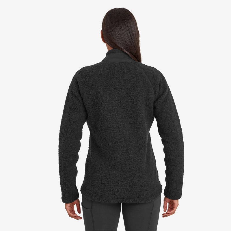 Montane Chonos Fleece Smock Pull On Sweatshirts Damen Schwarz | IVRD-87045