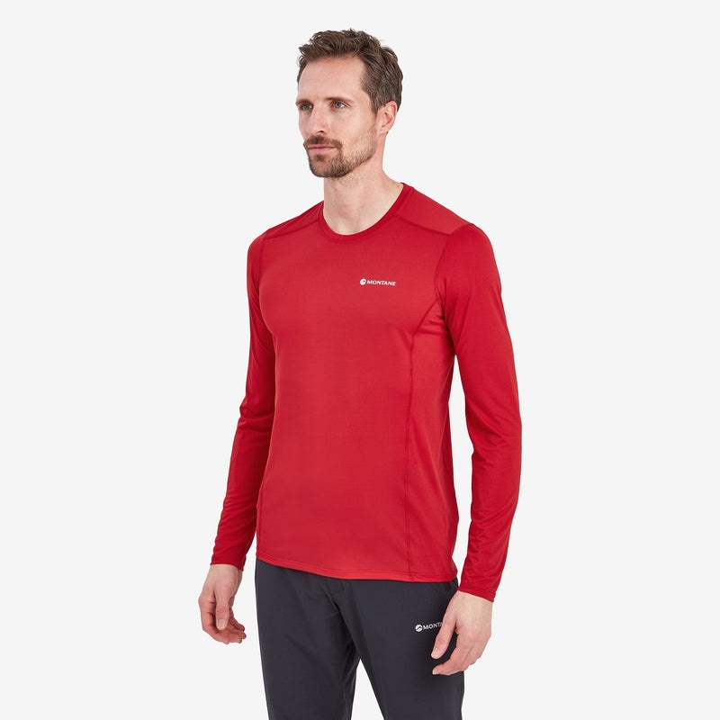 Montane Dart Lite Long Sleeve T-Shirt Herren Rot | FIEQ-52903