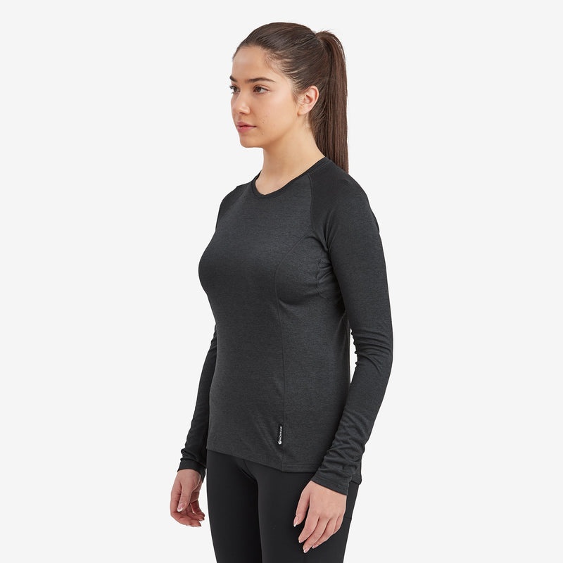 Montane Dart Long Sleeve T-Shirt Damen Schwarz | FLDM-20735