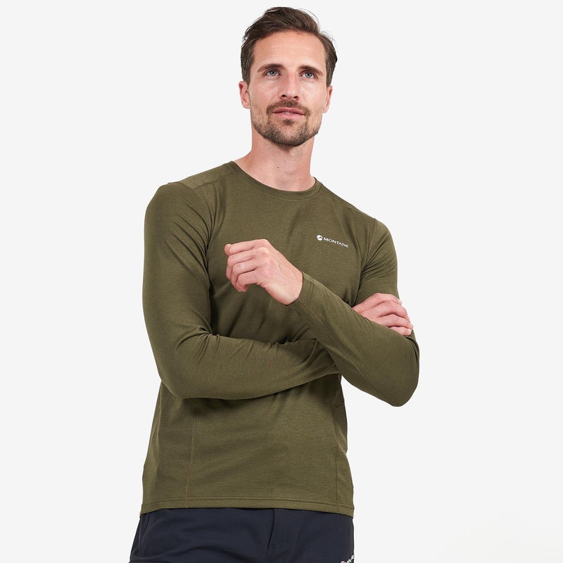 Montane Dart Long Sleeve T-Shirt Herren Dunkelgrün | SWOF-10785