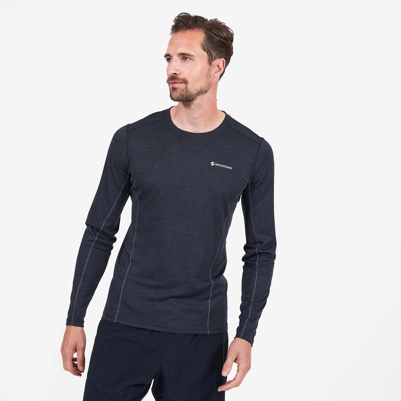 Montane Dart Long Sleeve T-Shirt Herren Schwarz | FDRK-70931