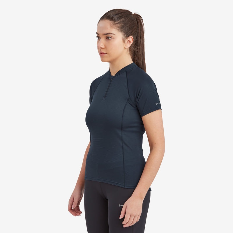 Montane Dart Nano Zip T-Shirt Damen Navy | GWHD-84672