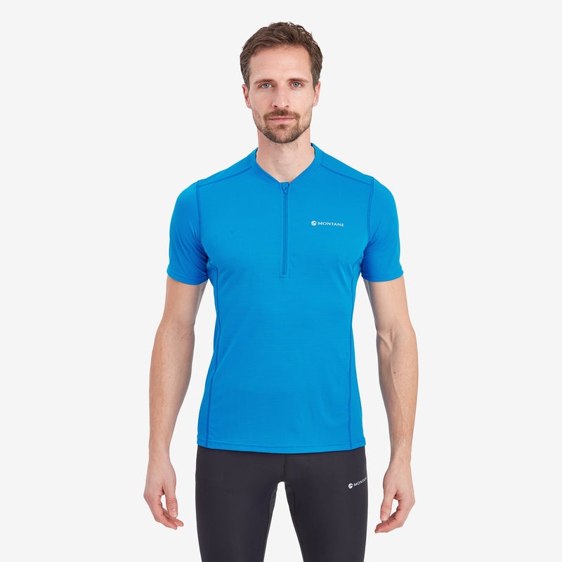 Montane Dart Nano Zip T-Shirt Herren Blau | IUYB-48697