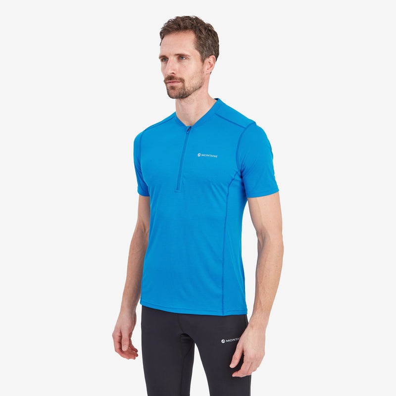 Montane Dart Nano Zip T-Shirt Herren Blau | IUYB-48697