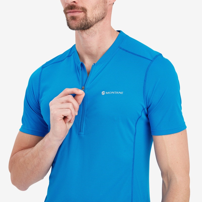 Montane Dart Nano Zip T-Shirt Herren Blau | IUYB-48697