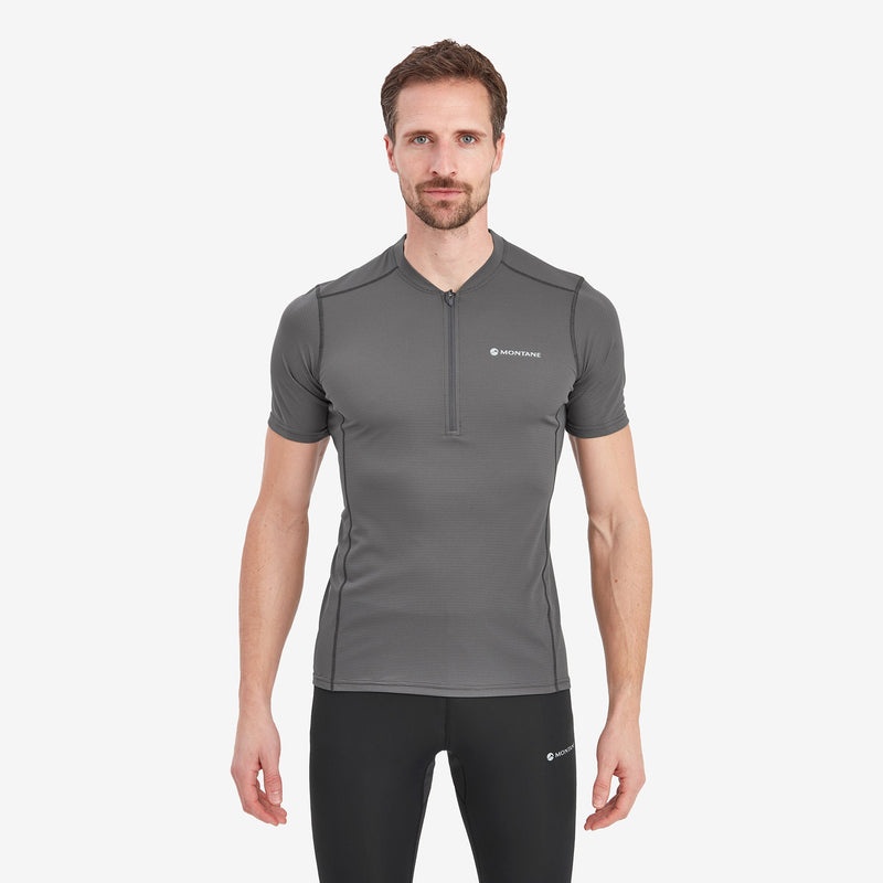 Montane Dart Nano Zip T-Shirt Herren Dunkelgrau | EJCB-34765