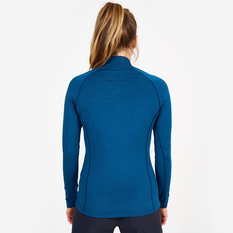 Montane Dart Thermo Zip Neck T-Shirt Damen Blau | STYM-16905