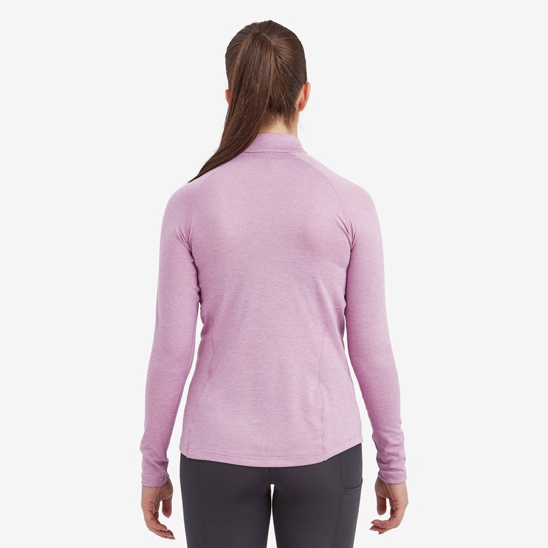 Montane Dart Zip Neck T-Shirt Damen Lila | HFUC-68429