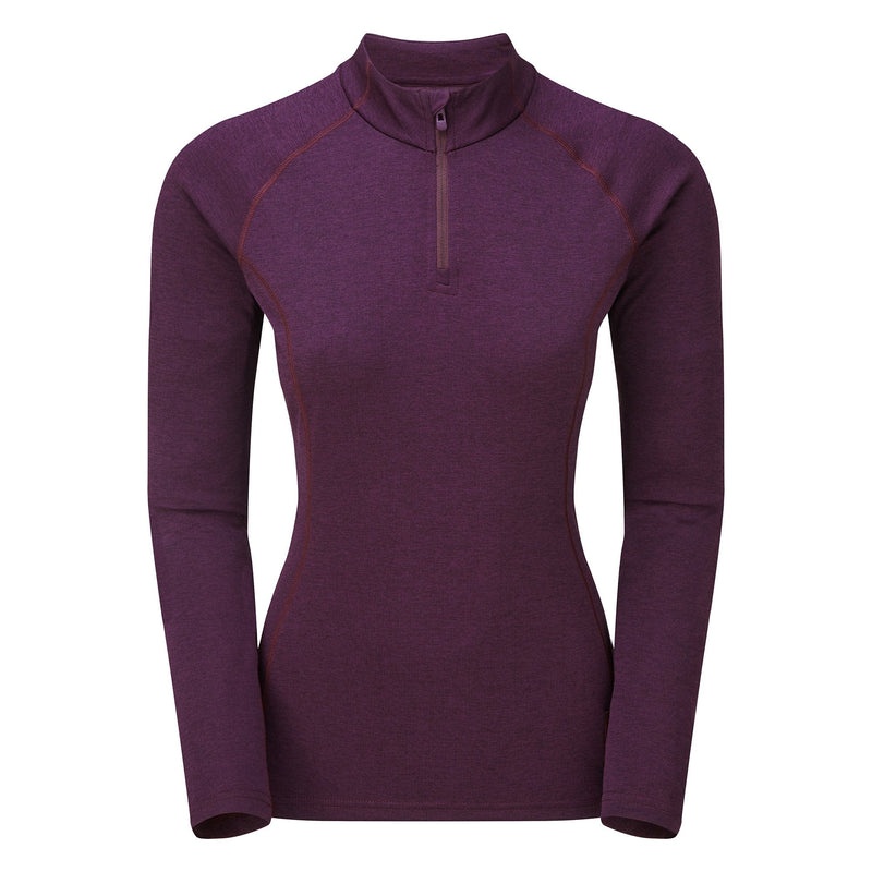 Montane Dart Zip Neck T-Shirt Damen Lila | AGPX-80691