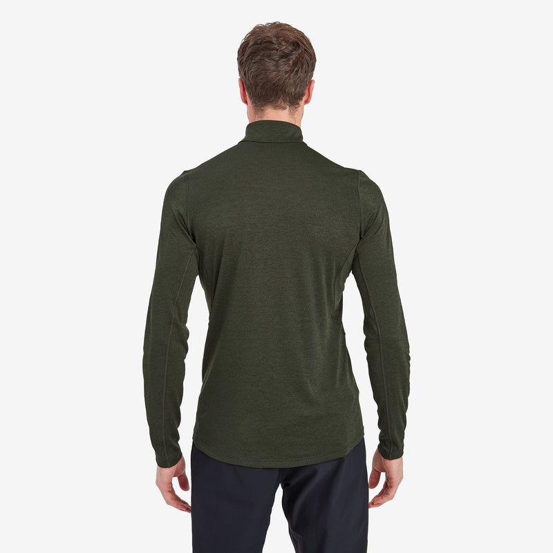 Montane Dart Zip Neck T-Shirt Herren Dunkelgrün | YBNC-67012